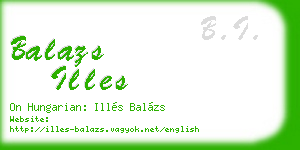 balazs illes business card