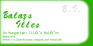 balazs illes business card